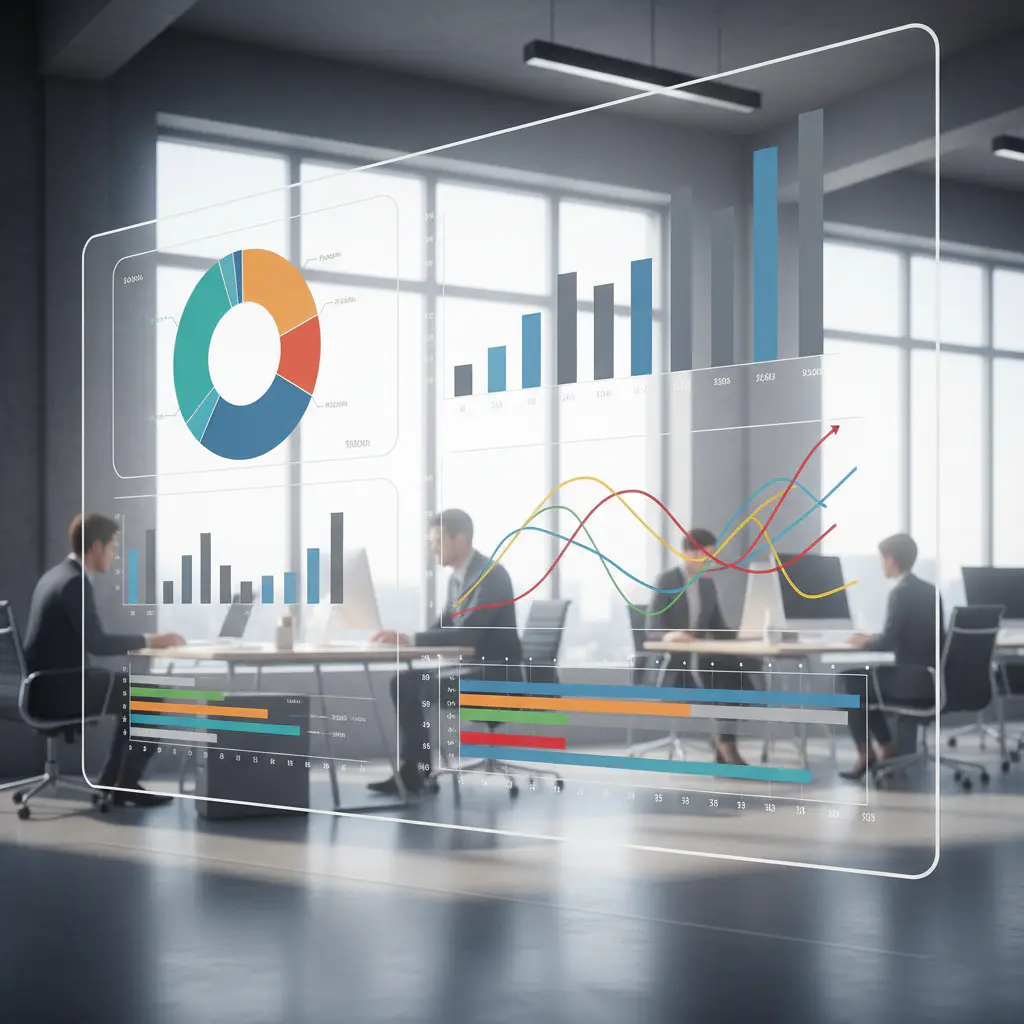 Construction analytics charts and graphs