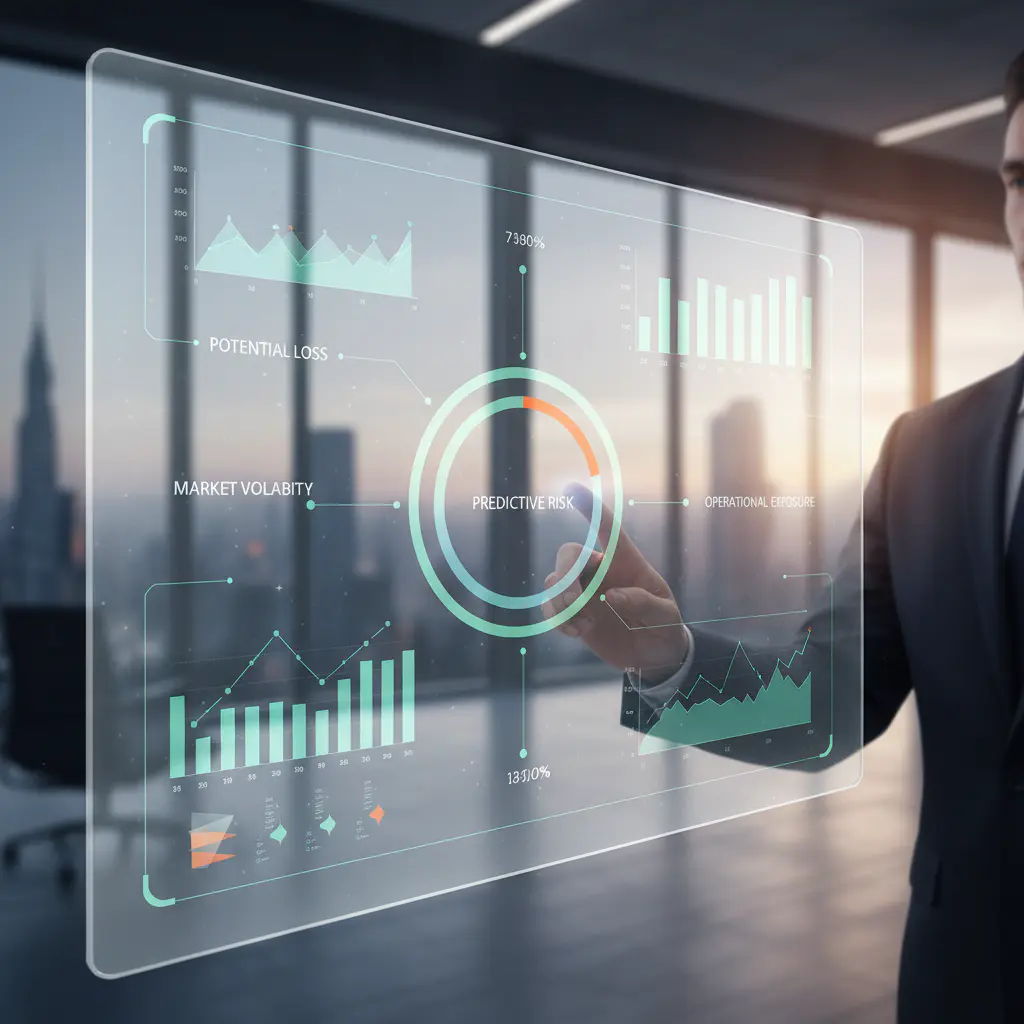 Dashboard showing predictive risk metrics