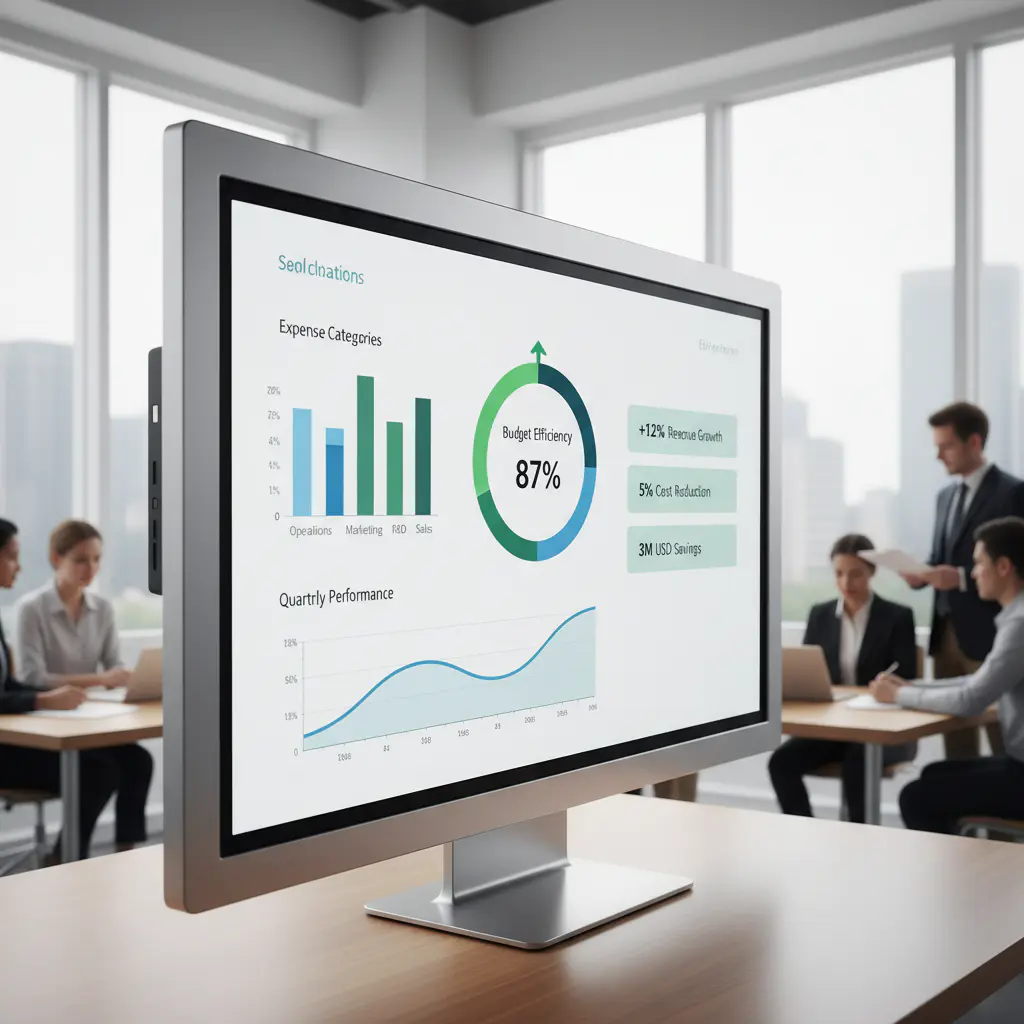 Dashboard showing budget efficiency